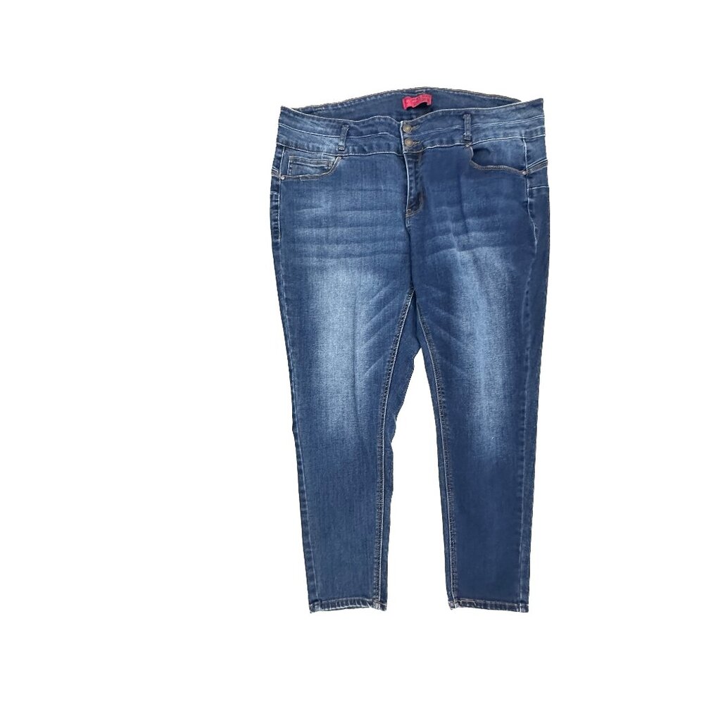 Wax Jeans Ankle Skinny Women's size 22 Dark Wash Blue Denim Jeans